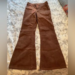American Eagle Brown Corduroy Flare Jeans